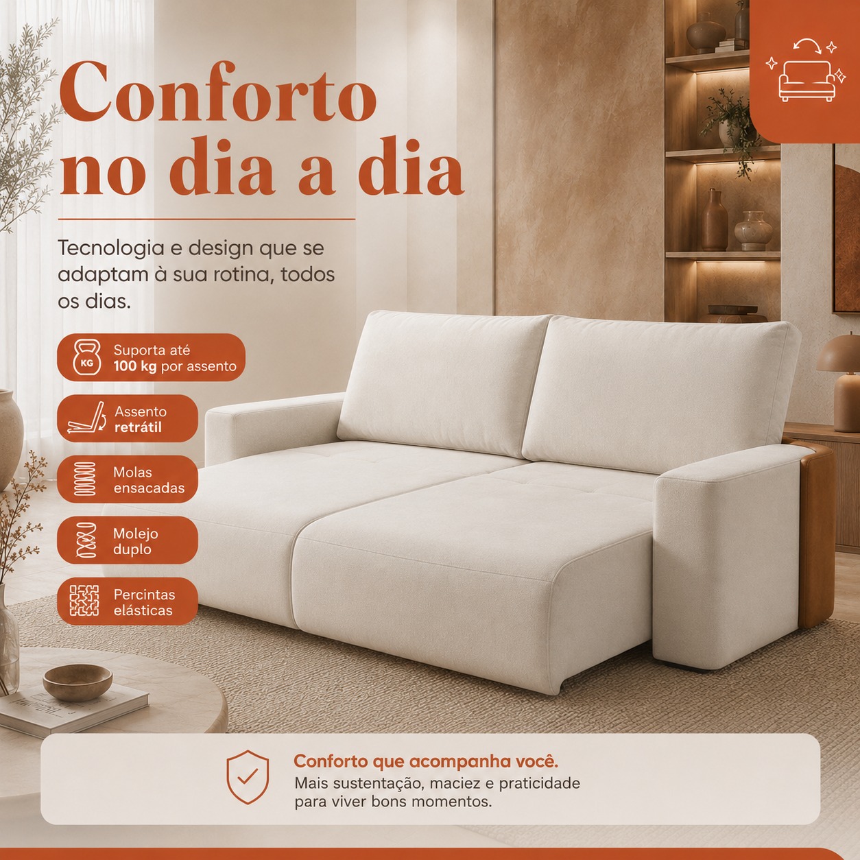 SOFA CAMA ORGANICO - Imagem 5